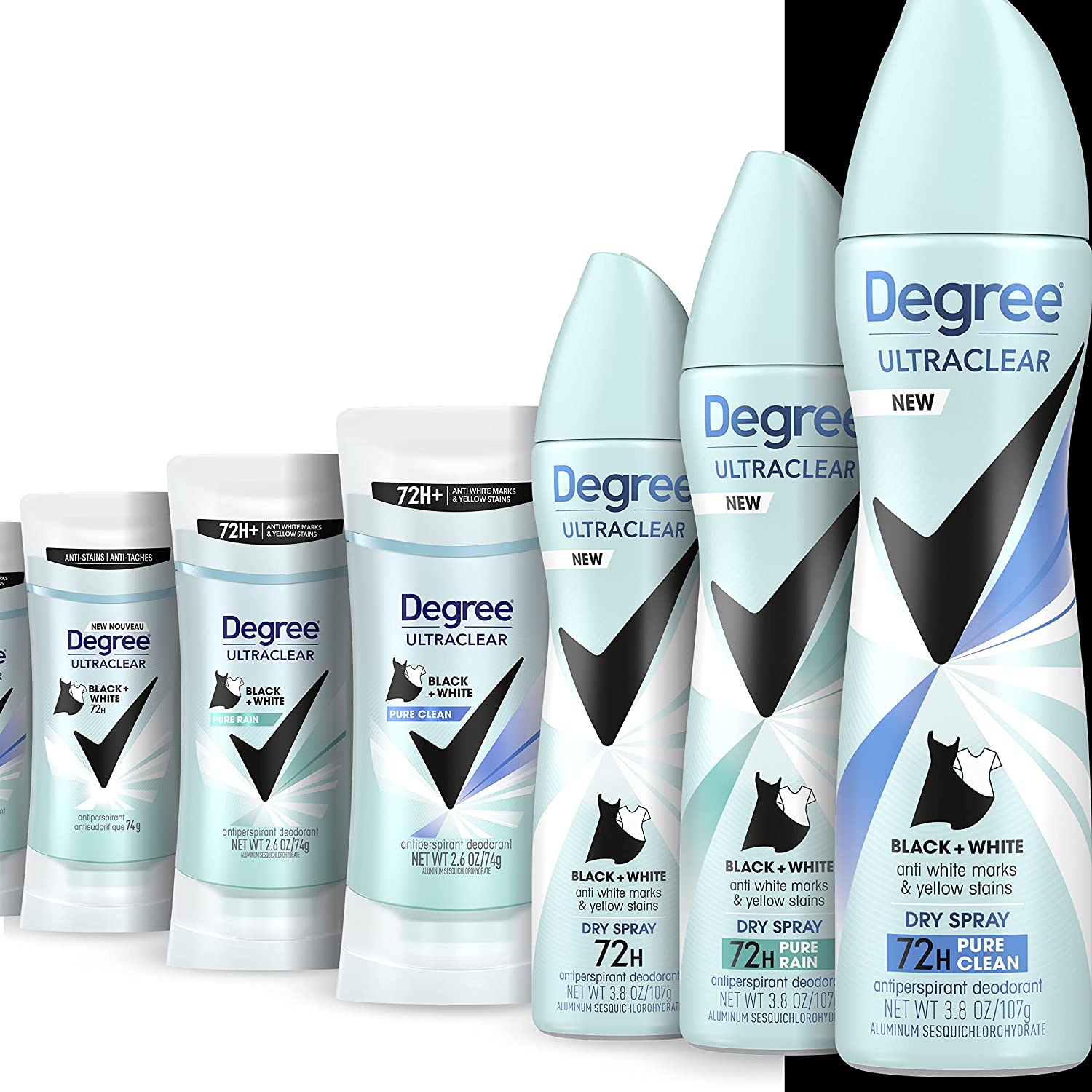 Degree Antiperspirant for Women Protects from Deodorant Stains Pure Clean Deodorant for Women 2.6 oz, Pack of 4 - Image 6